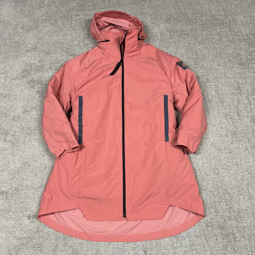 Adidas MyShelter Parka Rain.RDY Womens Large Jacket 4 In 1 Coat Hazy Rose Pink